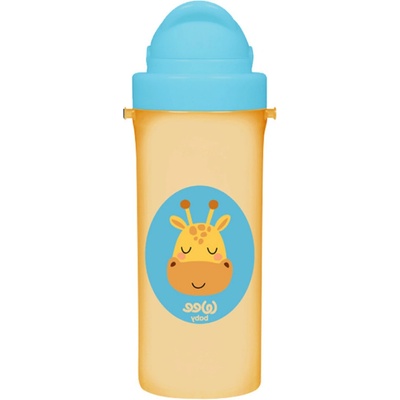 Wee Baby Чаша със сламка Wee Baby - Friends, 300 ml, жираф, оранжева (395)