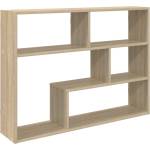 vidaXL Стенен рафт Монтиране на стена Дъб сонома 95 x 20 x 69, 5 см (8012142)