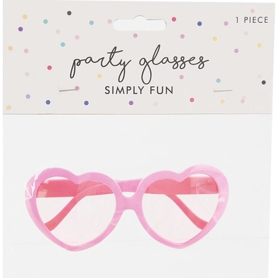 PartyDeco Párty brýle srdce růžové – Zboží Dáma