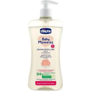 Chicco Мицеларен шампоан за коса и тяло с дозатор Baby Moments Sensitive 94% натурални (01024.10)