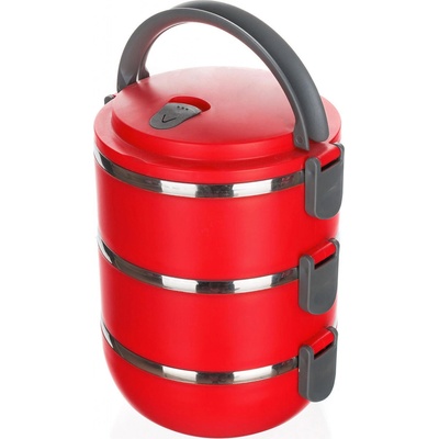 Banquet Jídlonosič plastový CULINARIA Červená 1,65l, 3 díly