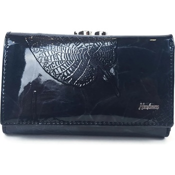 Черно средно портмоне - листо