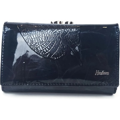 Черно средно портмоне - листо