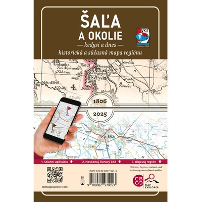 VKÚ Harmanec Porovnávacia mapa Šaľa a okolie kedysi a dnes