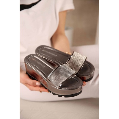 Moda Trend Дамски чехли - Платина 299528 (299528_Platinum)