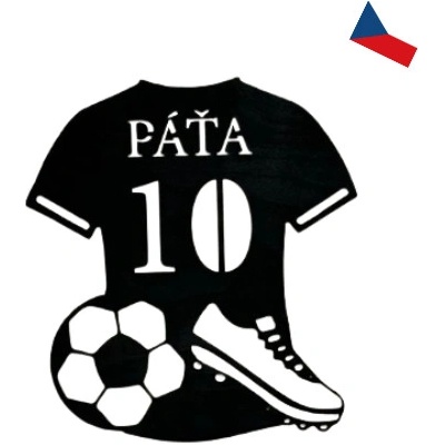 JH WoodArt personalizovaná fotbalová dekorace 1 ks