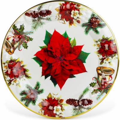 X-Tech Vianočný tanier – plastový – vianočná hviezda – 37,5 cm