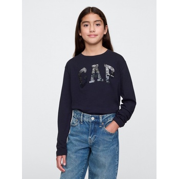 GAP Бебешка тениска с лого от пайети GAP GAP | Sin | Момичешки | 116/122