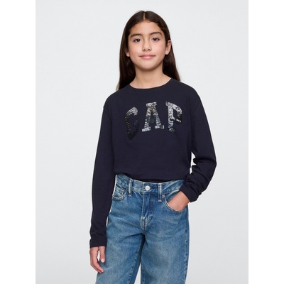 GAP Бебешка тениска с лого от пайети GAP GAP | Sin | Момичешки | 116/122