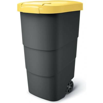 Prosperplast Wheeler 110 l antracit so žltým vekom