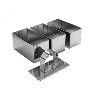 Horecano Cn-Иноксови правоъгълници 3-каМАЛКИ(ps387-1)(2741-7713)(8/4, 5/4, 5см) (0198508)