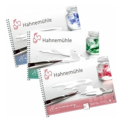 Hahnemühle Skicár A4 na akvarel Harmony Hot Press krúžková väzba 300g/m2 12 listov