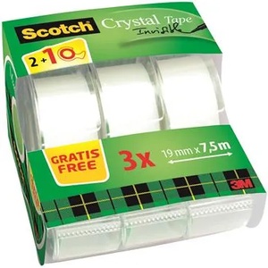 3M Самозалепваща лента, диспенсер, ръчен, 19 mm x 7, 5 m, 3M SCOTCH "Magic Tape 810", 2+1 7100088375 (7100088375)