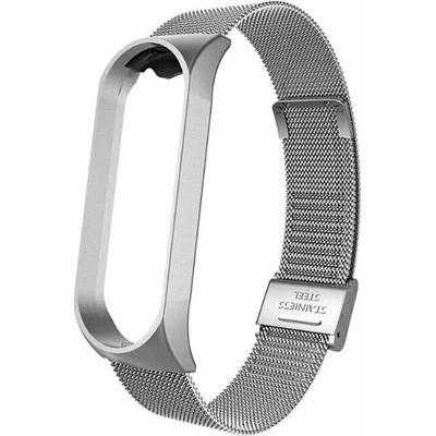 Xiaomi Milánský tah celokovový náhradní náramek univerzální pro Mi Band 3/4/5/6 se zapínáním stříbrná MBSCZ-MT4Z001 – Zboží Živě
