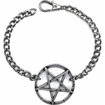 Image 1 of Leather & steel fashion гривна Pentagram - LSF1 94