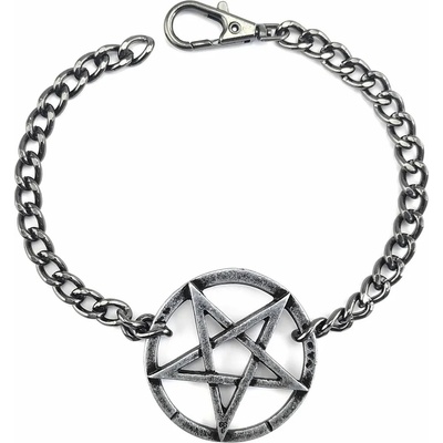 Leather & steel fashion гривна Pentagram - LSF1 94