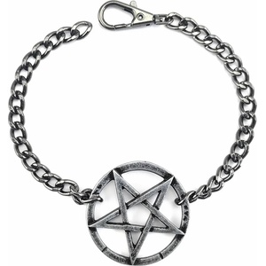 Leather & steel fashion гривна Pentagram - LSF1 94