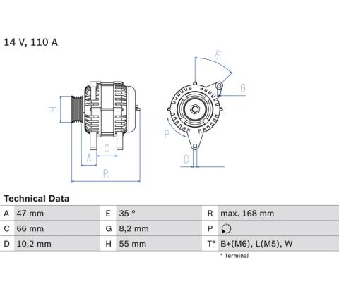 Alternátor BOSCH 0 986 042 201