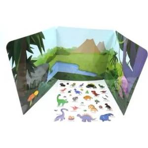 Manyuk Toys Учебна книжка с желирани стикери - Динозаври
