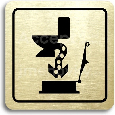 ACCEPT Piktogram septik - zlatá tabulka - černý tisk