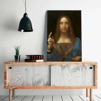 Obraz na plátne Leonardo da Vinci - Salvator Mundi - 40x60 cm