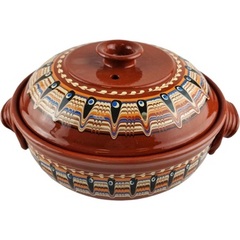 Image 1 of ГЛИНЕНА ТЕНДЖЕРА С КАПАК ТРОЯНСКА ШАРКА 5 Л