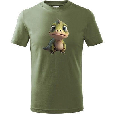 Dětské triko Dinosaurus zelený Military 69