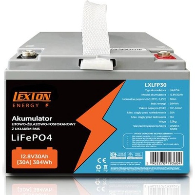 LEXTON LiFePO4 12,8V 30AhLXLFP30 s BMS 04250870