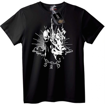 NOONEBRAND Тениска Огнен бик Тъжен - S, Black
