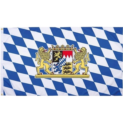 MFH Vlajka Bavorsko s levom, polyester, 90 x 150 cm