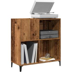 vidaXL Шкаф за грамофонни плочи, 84, 5x38x89 см, инженерно дърво (857173)
