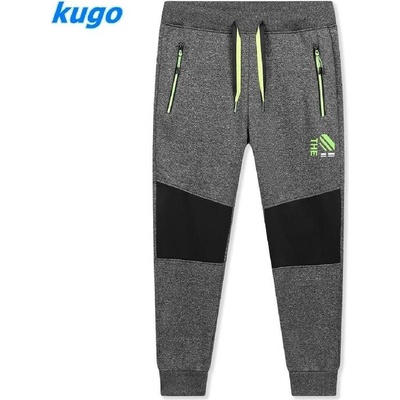 Kugo teplé softshellové tepláky pánské GK8656 šedé