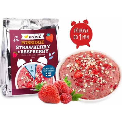 Mixit Minutová ovesná kaše do kapsy Jahoda a malina 60 g