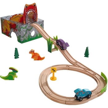 Kidkraft Dřevěná vláčkodráha T-Rexova strašidelná jeskyně
