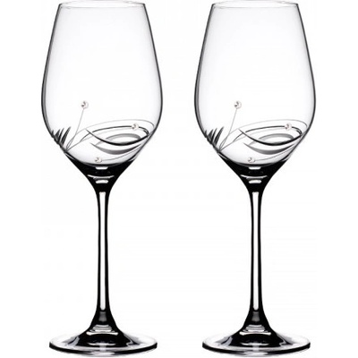 Bohemia Crystal Sklenice na bílé víno přátelská souprava Lunar 2 ks 360 ml