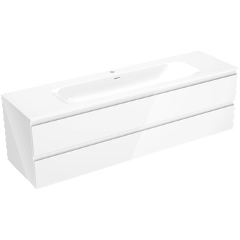 Mexen Orio шкаф за баня 160 см с мивка Vela, 2 чекмеджета, бял гланц (91A10-16047-2-BFF00-W23M00)