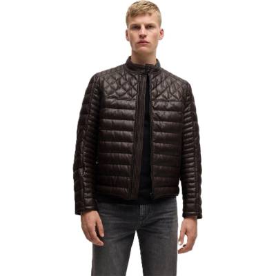 Boss Яке Boss Men's Jonn In Leather Jacket - Dark Brown