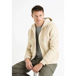 Celio Кремаво мъжко яке от изкуствена кожа Celio Fuhoodie Celio | Byal | МЪЖЕ | XL