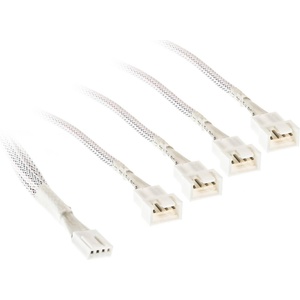Kolink Кабел Kolink PWM 1-4 Сплитер - 35 cm, оплетен, Бял (ZUAD-1633) - cybertrade