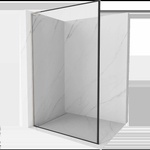 Mexen Kioto L душ параван Walk-in 100 x 200 cm, черна рамка, полиран никел - 800-100-103-97-70 (800-100-103-97-70)