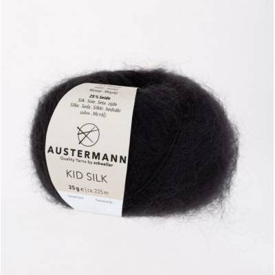 Pletací příze Austermann Kid Silk Barva: 02 SCHWARZ