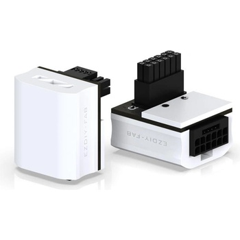 Image 1 of EZDIY EZDIY-FAB 12VHPWR 600W Power Adapter 90° White RVS (EZDPI189-34)