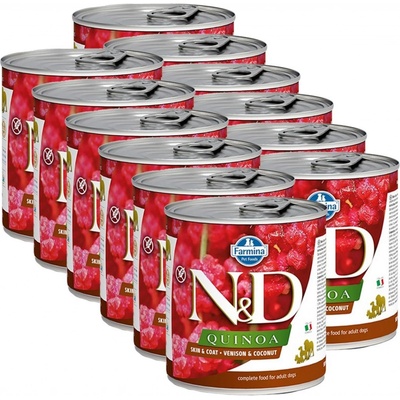 N&D dog Quinoa Adult venison & coconut 12 x 285 g
