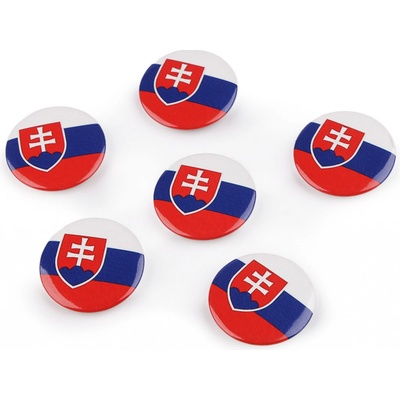 Stoklasa brož placka vlajka Slovenská republika 3,5 cm 6 ks