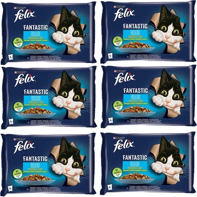 Felix Fantastic ké príchute vidieka v želé z lososa a pstruha 12 x 4 x 85 g