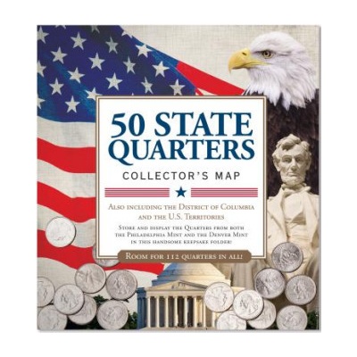 50 State Commemorative Quarters Collectors Map