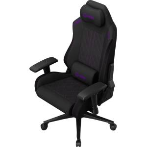 LORGAR CHA41, Ergonomic Gaming Chair Advanced, premium anti-stain fabric, Black/purple (LRG-CHA41-BK-PR) - pimpmypc