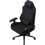 LORGAR CHA41, Ergonomic Gaming Chair Advanced, premium anti-stain fabric, Black/purple (LRG-CHA41-BK-PR)