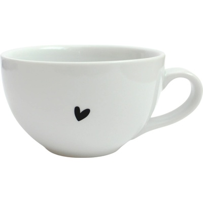Bella Rose Porcelánový hrnček Čierne srdce 300 ml