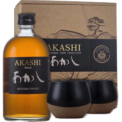 Akashi Meisei 40% 0,5 l (darčekové balenie 2 poháre)